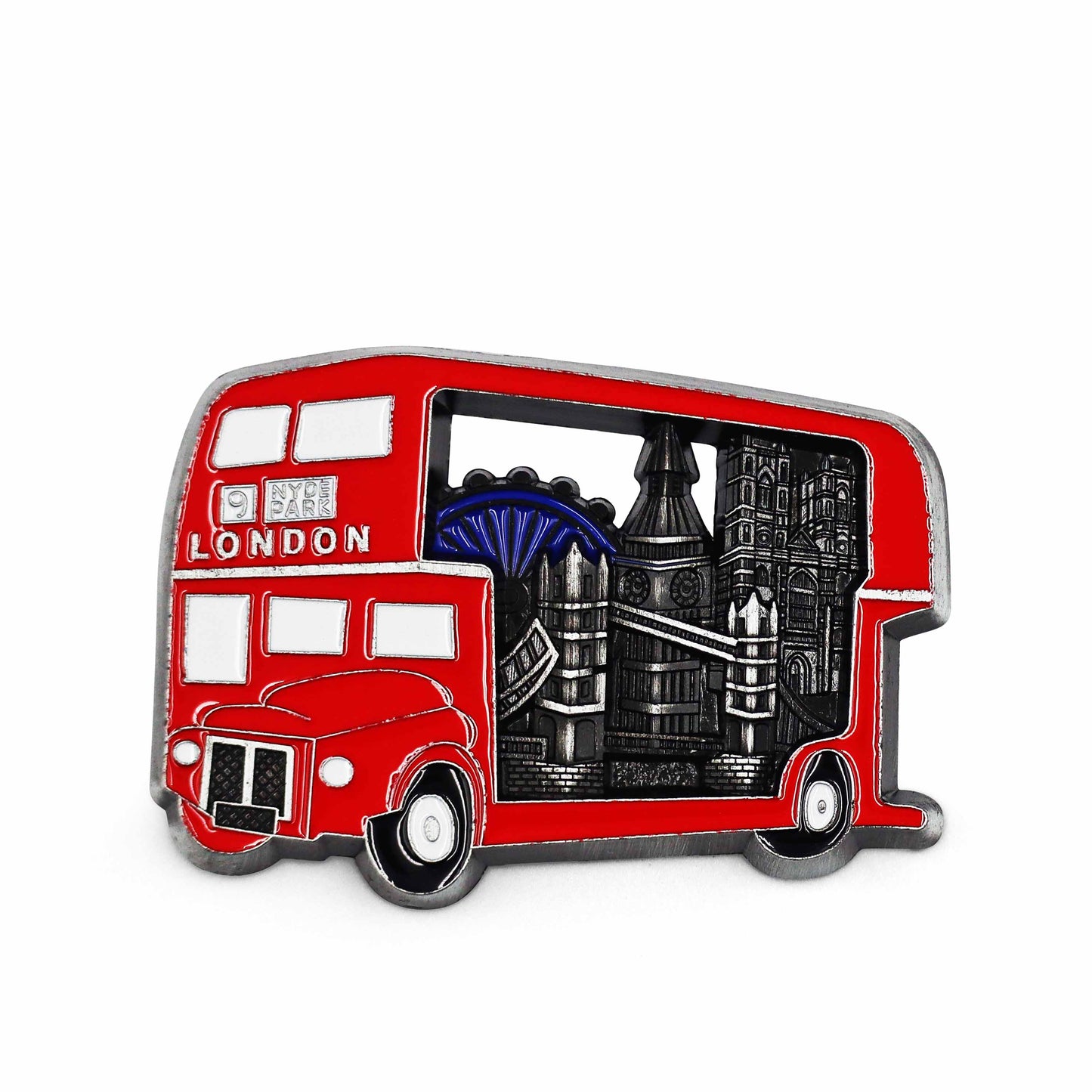 London Souvenir Metal Fridge Magnet - Design 3 - Souvenir Magnets