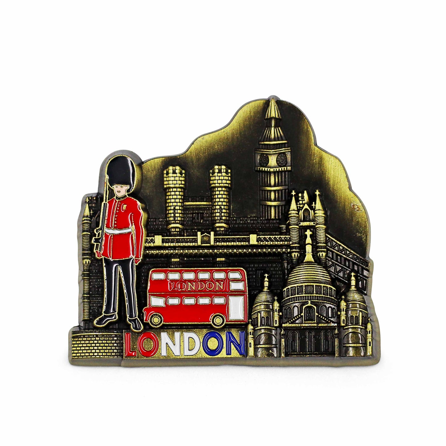 London Souvenir Metal Fridge Magnet - Design 4 - London Souvenirs