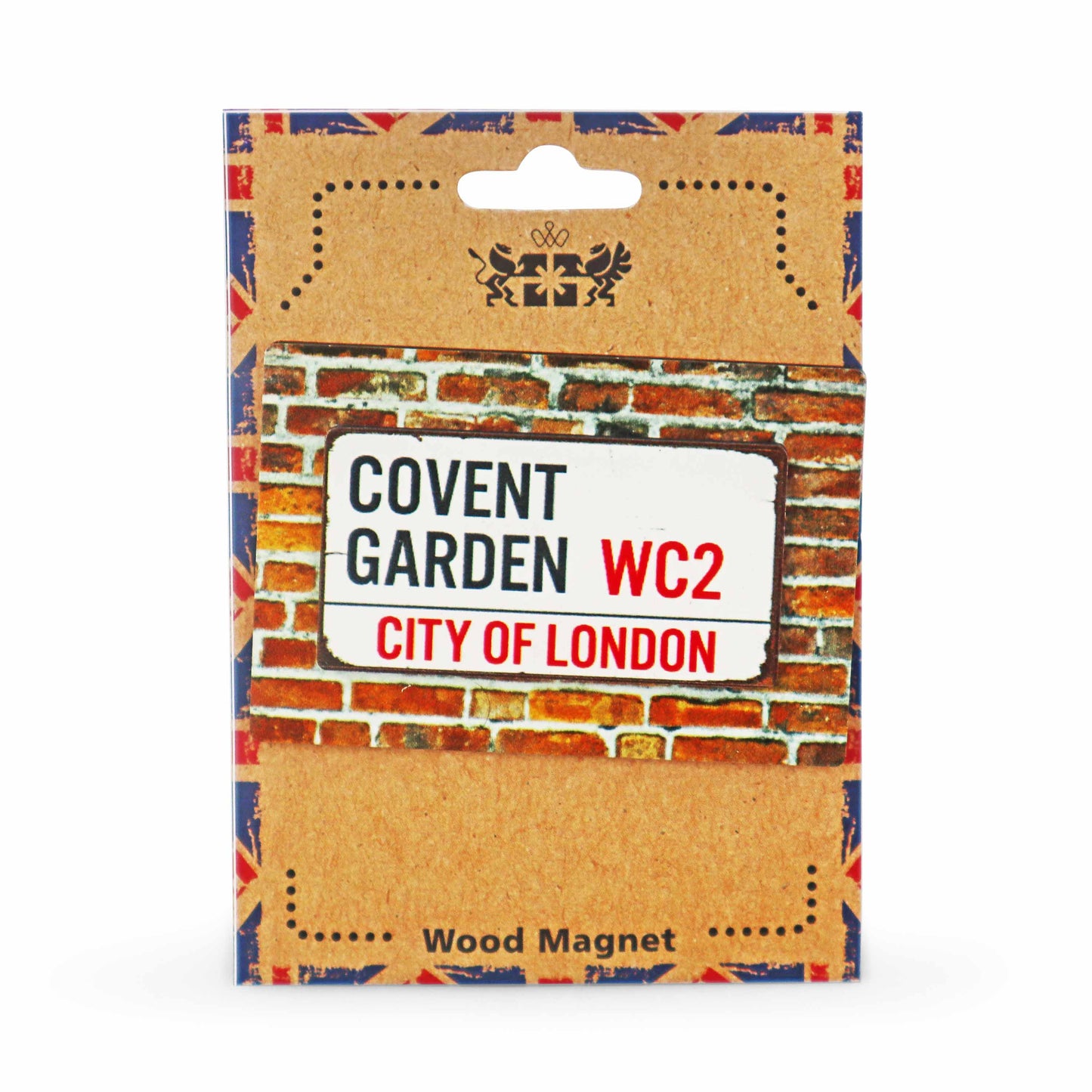 London Souvenir Wooden 3D Magnet - Covent Garden Street Sign - London Souvenirs