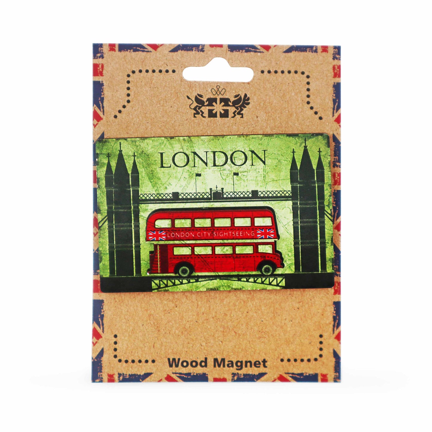 London Souvenir Wooden 3D Magnet - Design 7 - London gifts