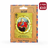 London Souvenir Wooden 3D Magnet - King Charles Coronation - London Gifts