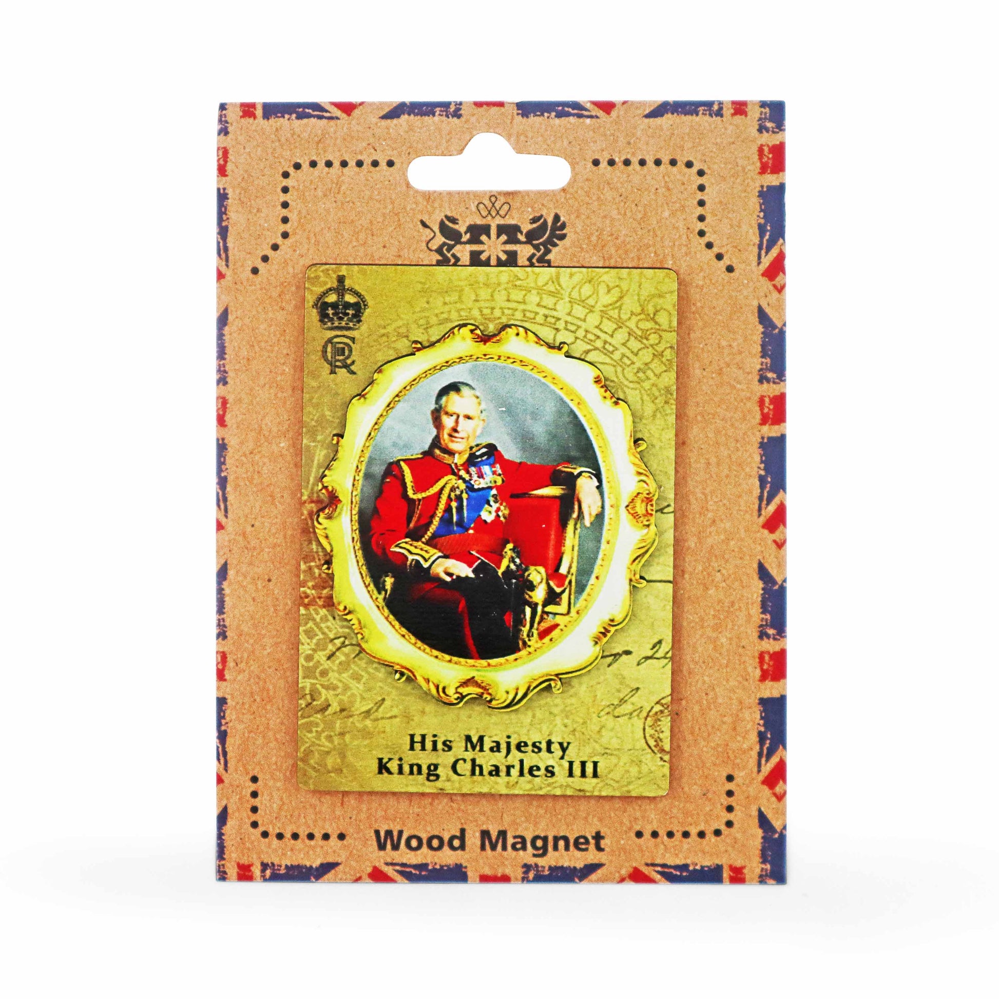 London Souvenir Wooden 3D Magnet - King Charles Coronation - British Souvenirs