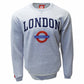 London Underground Heather Grey Sweatshirt - Unisex - TFL Merchandise