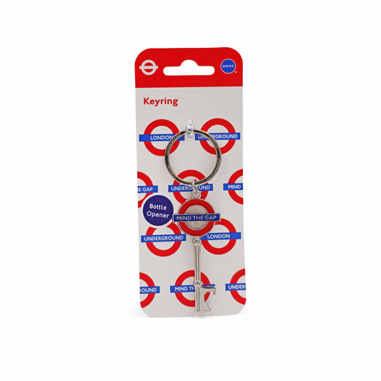 London Underground Key Shape Keyring - 'MIND THE GAP' Bottle Opener