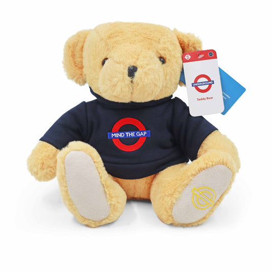 London Underground Teddy Bear - 'MIND THE GAP' Navy - 25cm - TFL Merchandise