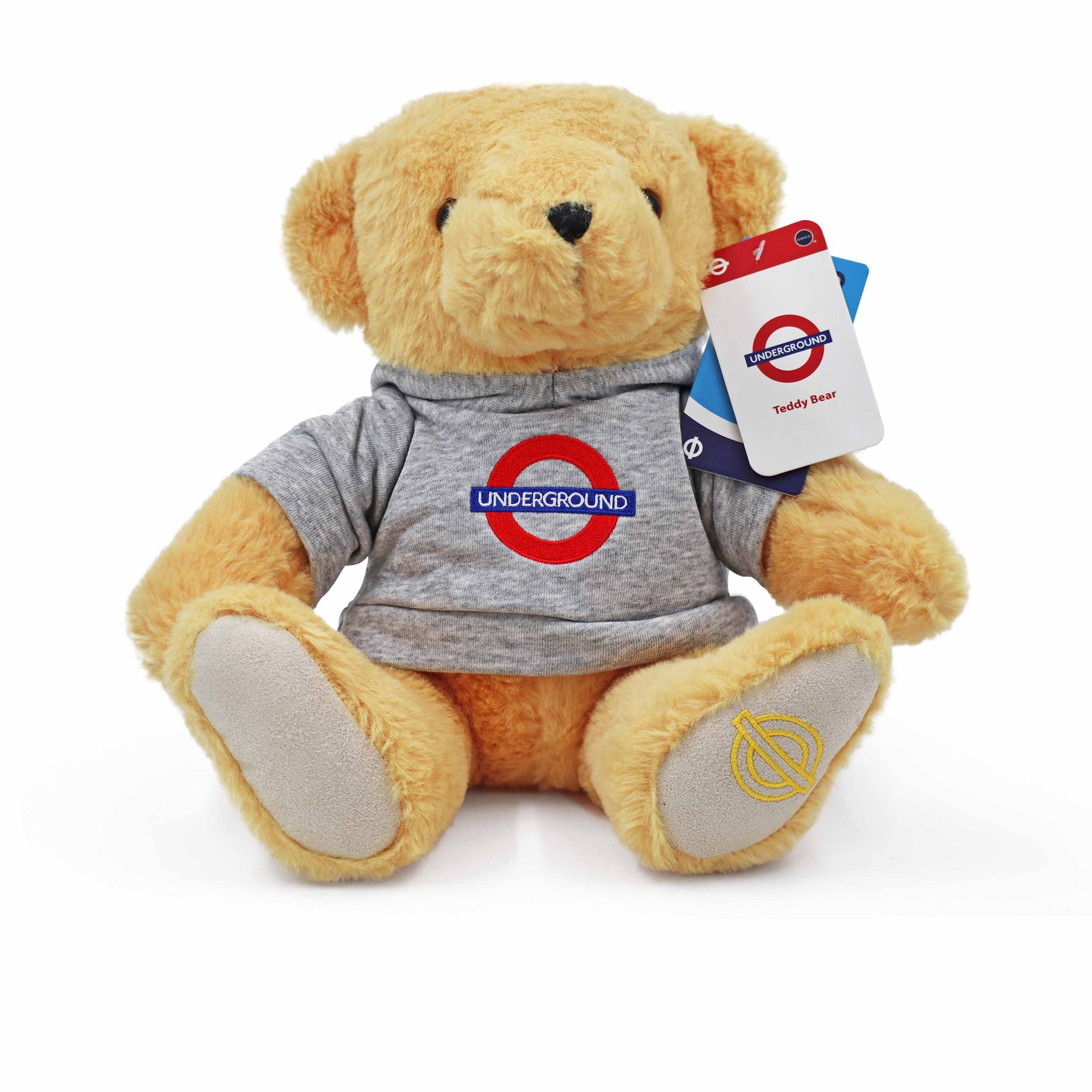 London Underground Teddy Bear - 'UNDERGROUND' Light Grey - 25cm - TFL Merchandise & Toys