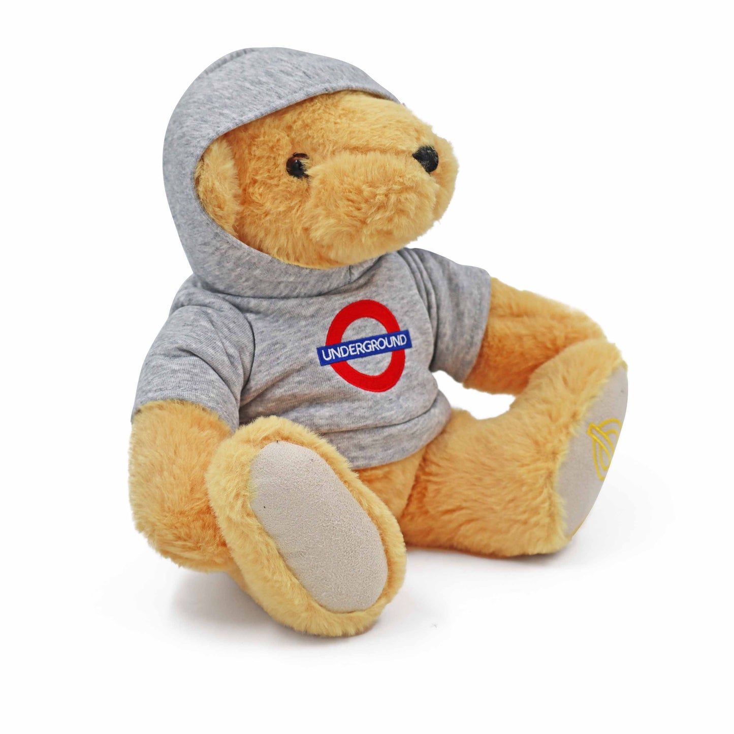 London Underground Teddy Bear - 'UNDERGROUND' Light Grey - 25cm - London Souvenirs Gifts