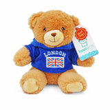London Union Jack Teddy Bear - Blue Hoodie - London Souvenir Teddy Bear