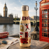 England London Icons Stainless Steel Water Bottle – 500ml Travel Flask