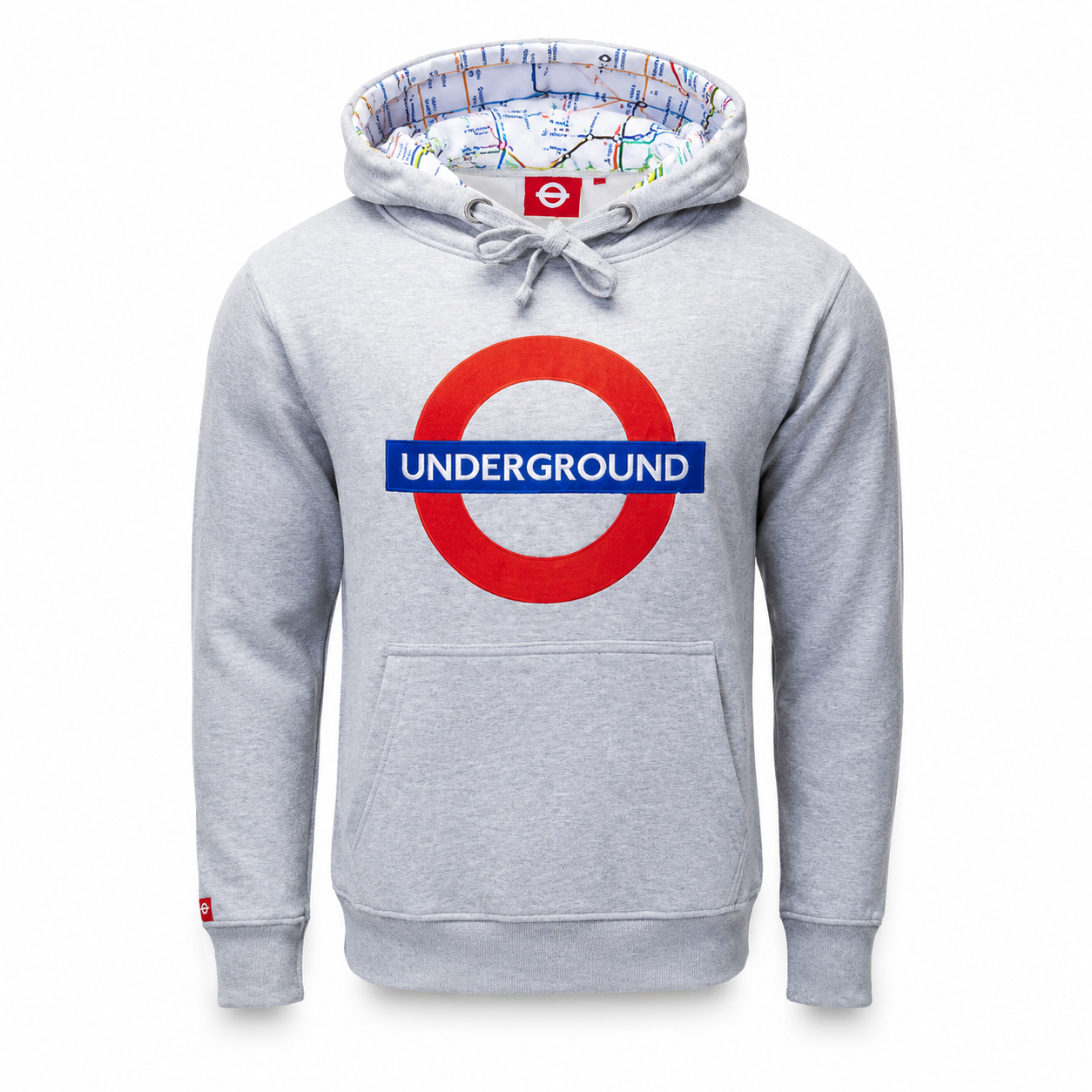 London Underground Grey Tube Map Unisex Hoodie – Official Licensed Pullover Sweatshirt