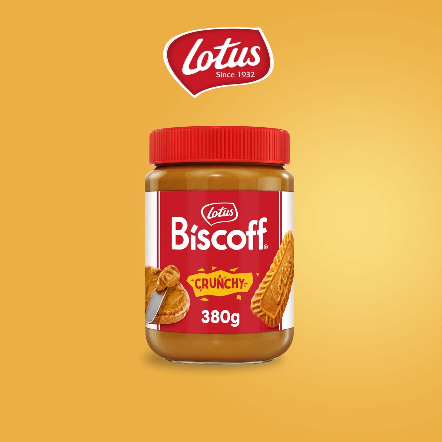 Lotus Biscoff Biscuit Crunchy Spread - 380g - BRITISH CLASSIC SNACKS