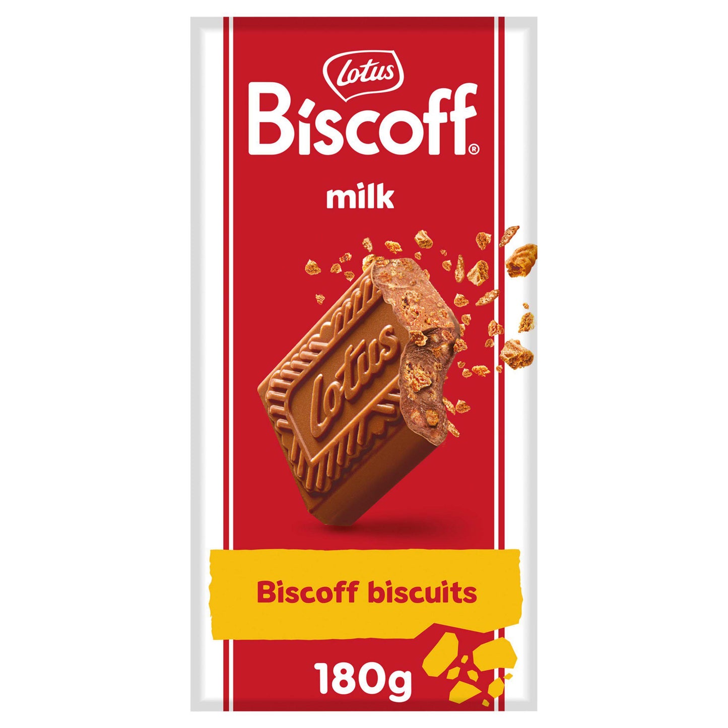 Lotus Biscoff Milk Chocolate with Biscoff Crumbs - 180g - British Snacks