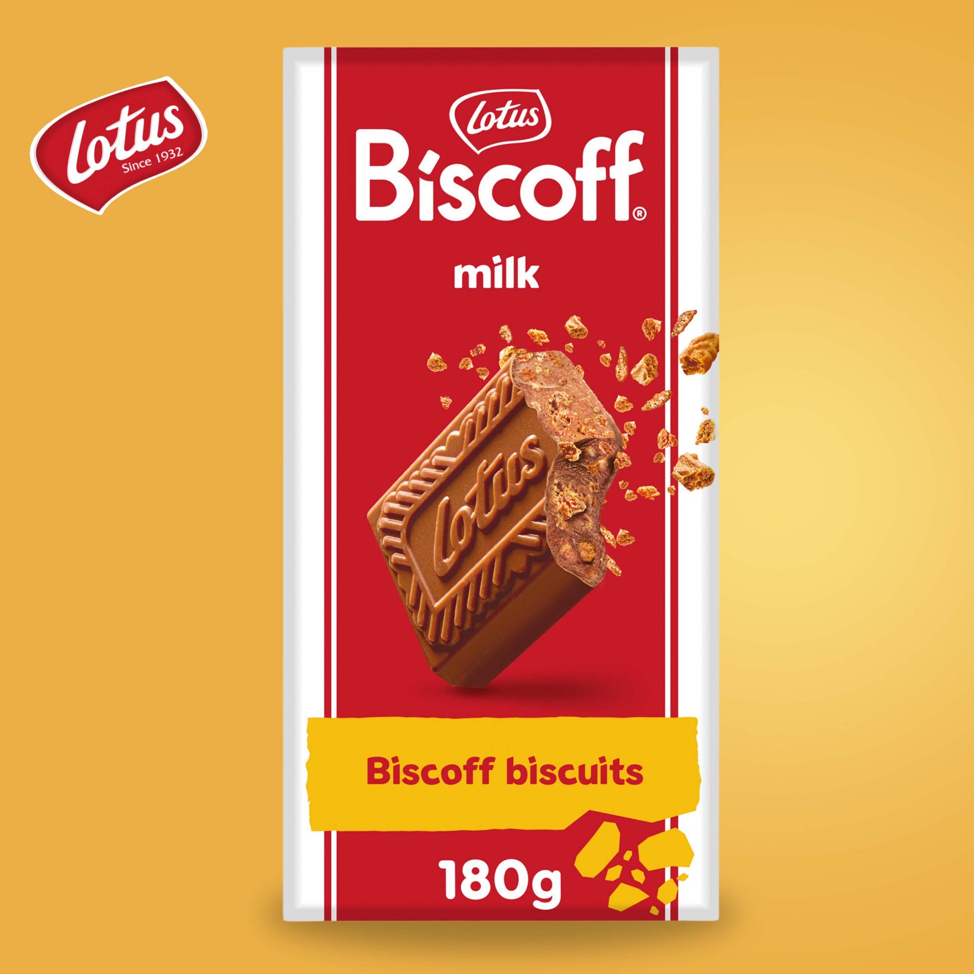 Lotus Biscoff Milk Chocolate with Biscoff Crumbs - 180g - British Snacks