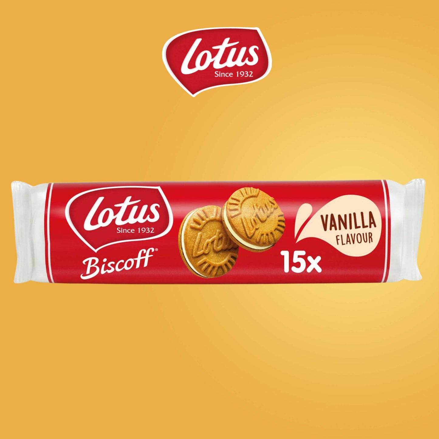 Lotus Biscoff Sandwich Vanilla Cream - 150g - Lotus Belgian