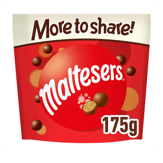 Maltesers Milk Chocolate & Honeycomb Sharing Pouch Bag - 175g - British Snacks