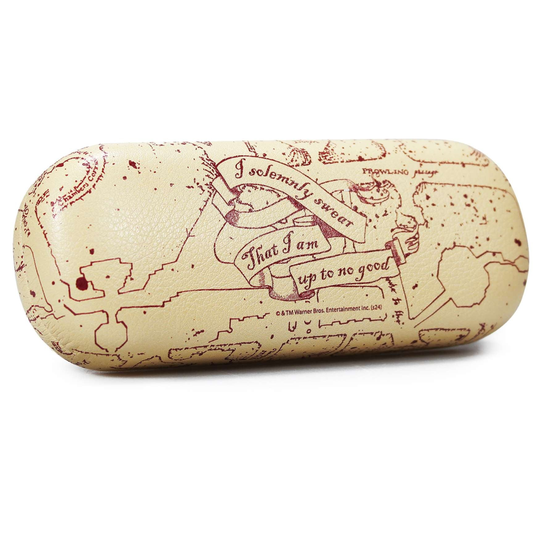 Harry Potter spectacle case Marauder’s Map print close up