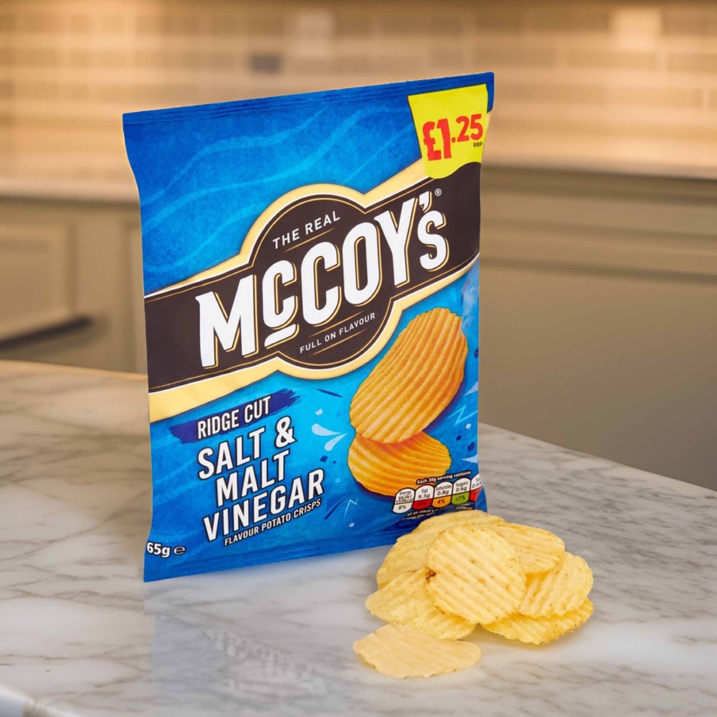 McCoy’s Salt & Malt Vinegar 65g – (£1.25 Bag) - British Crisps