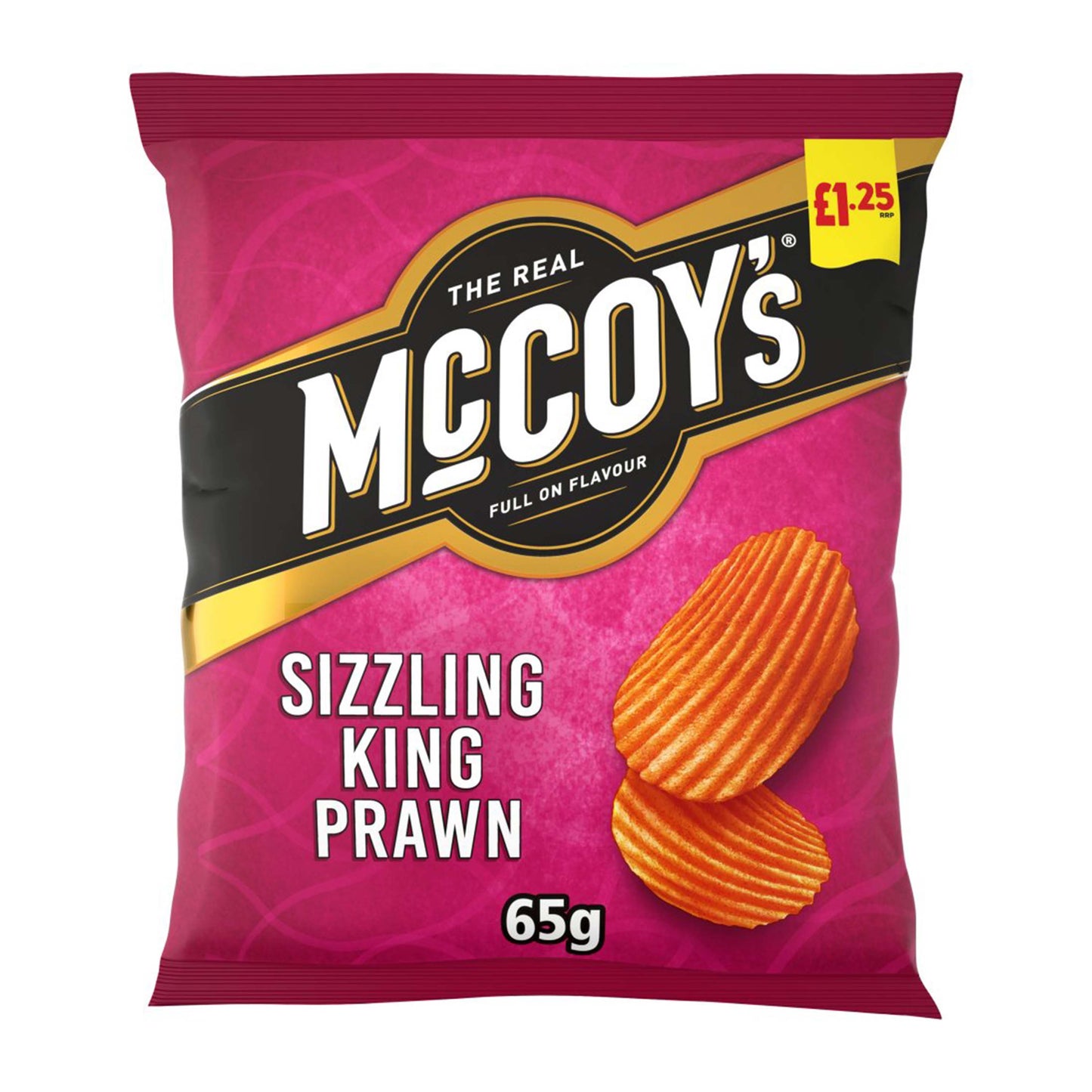 McCoy’s Sizzling King Prawn 65g – (£1.25 Bag) - British Snacks