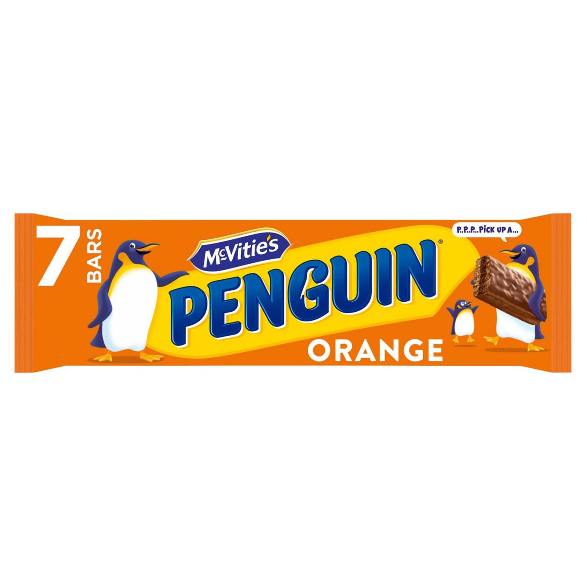 McVitie's Penguin Orange Chocolate Biscuit Bar - 7x24.6g - British Snacks