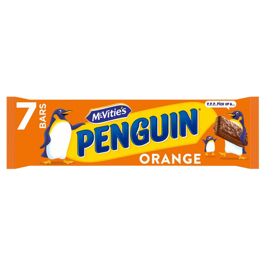 McVitie's Penguin Orange Chocolate Biscuit Bar - 7x24.6g - British Snacks