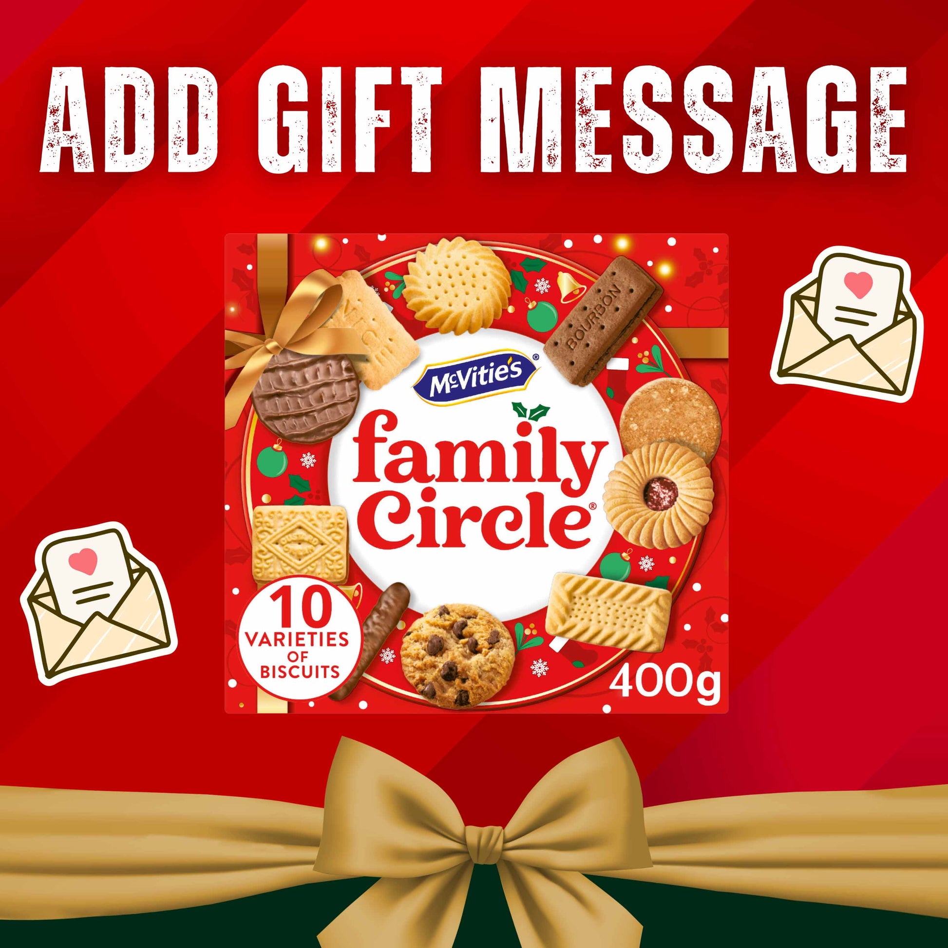 McVitie's Family Circle Biscuit Selection Variety Assortment 400g - British Snacks - Gift Message