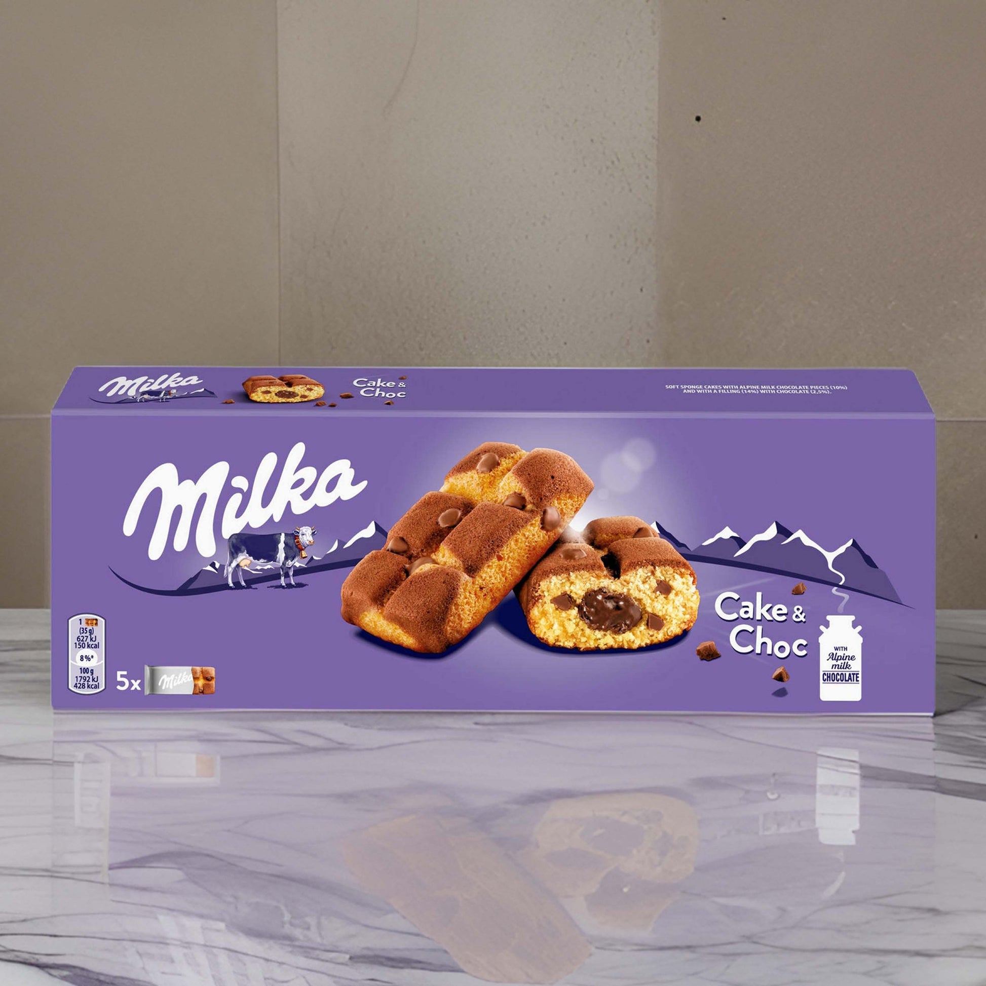Milka Choc Chip Cake - 175g (5 Pack) - Milk Snacks