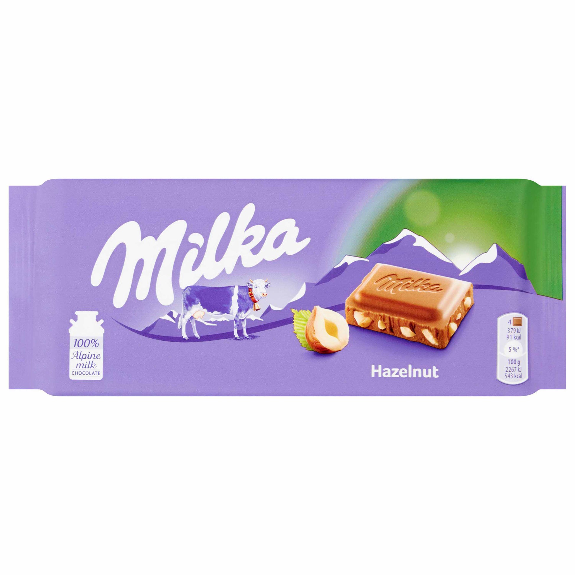 Milka Hazelnut Chocolate Bar - 100g - SNACKS