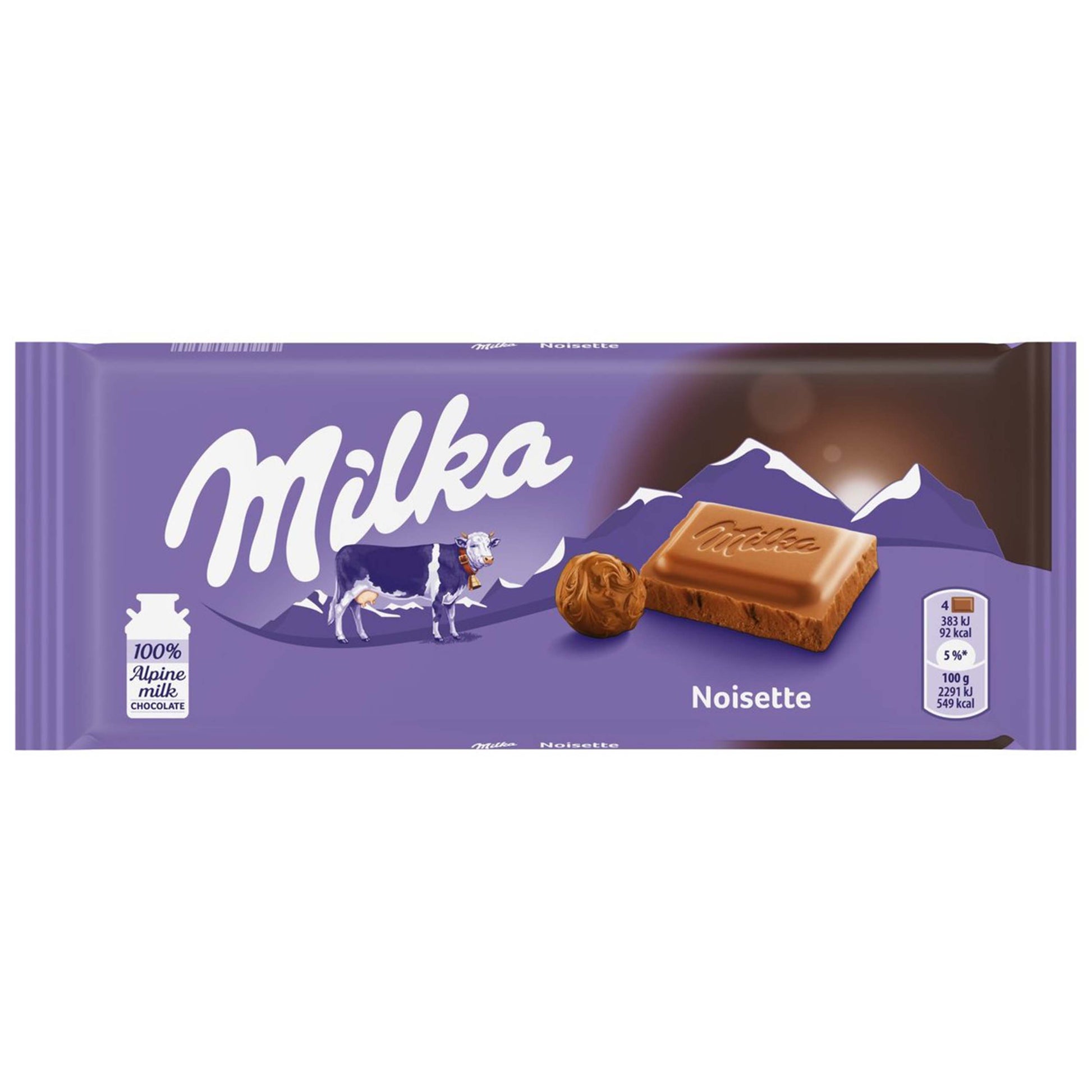 Milka Noisette Hazelnut Chocolate Bar - 100g - British Snacks