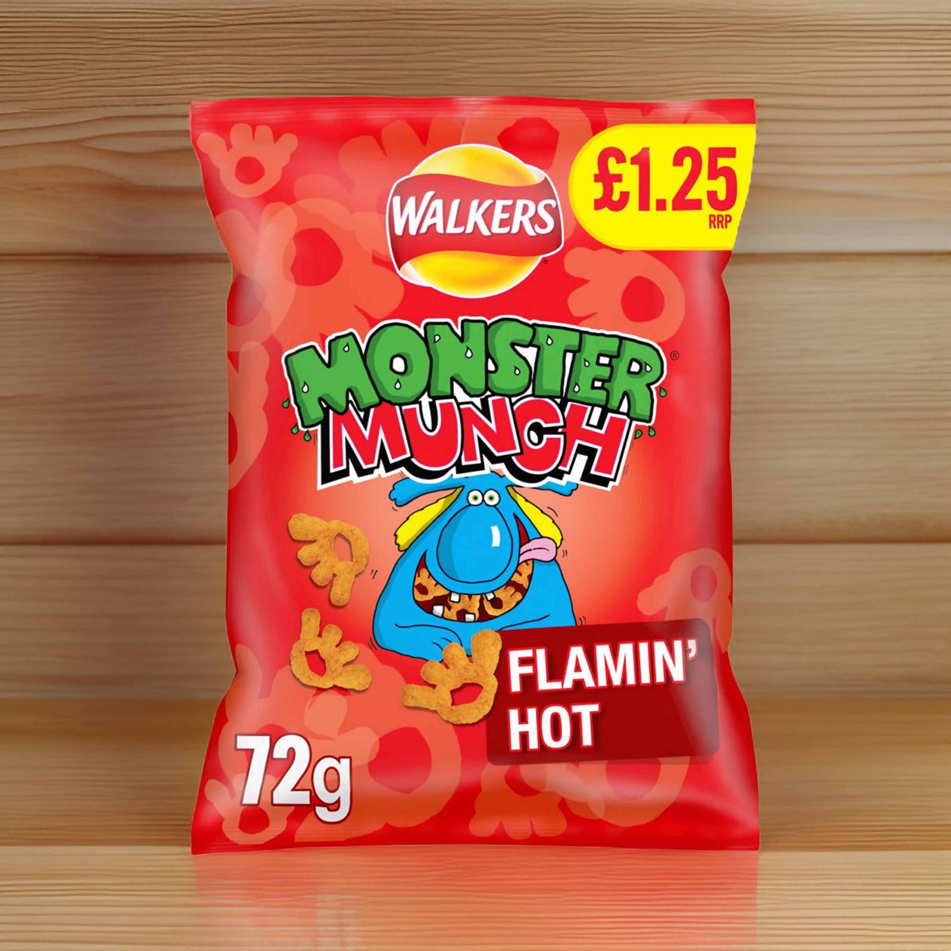 Monster Munch Flamin’ Hot 72g – (£1.25 Bags) - British Crisps