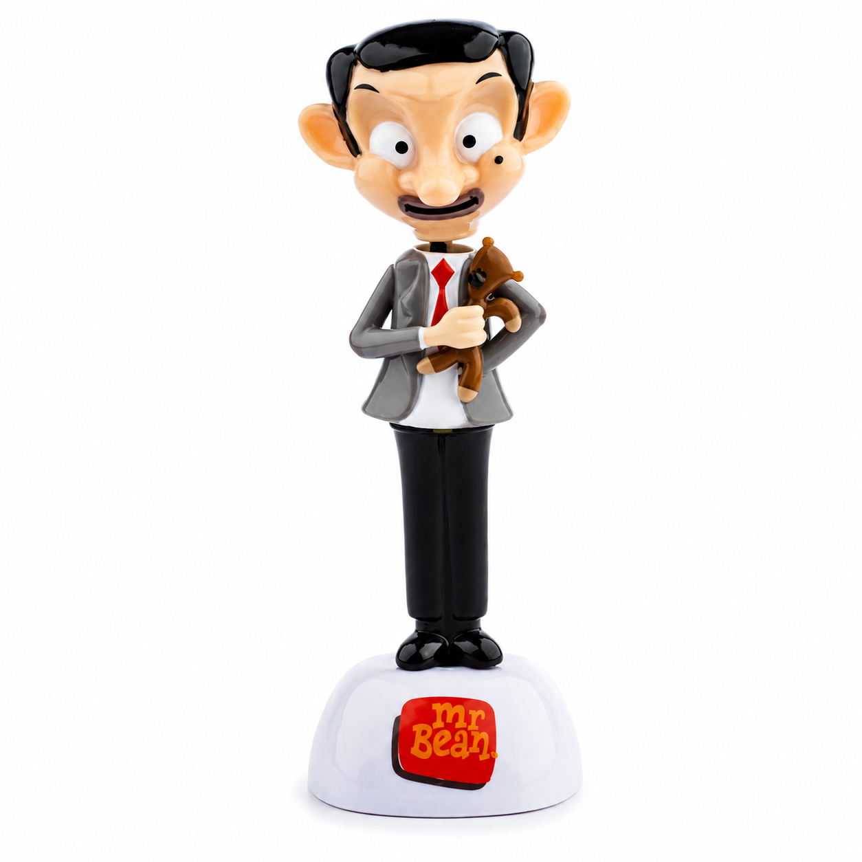 Mr Bean & Teddy Solar Power Bobblehead