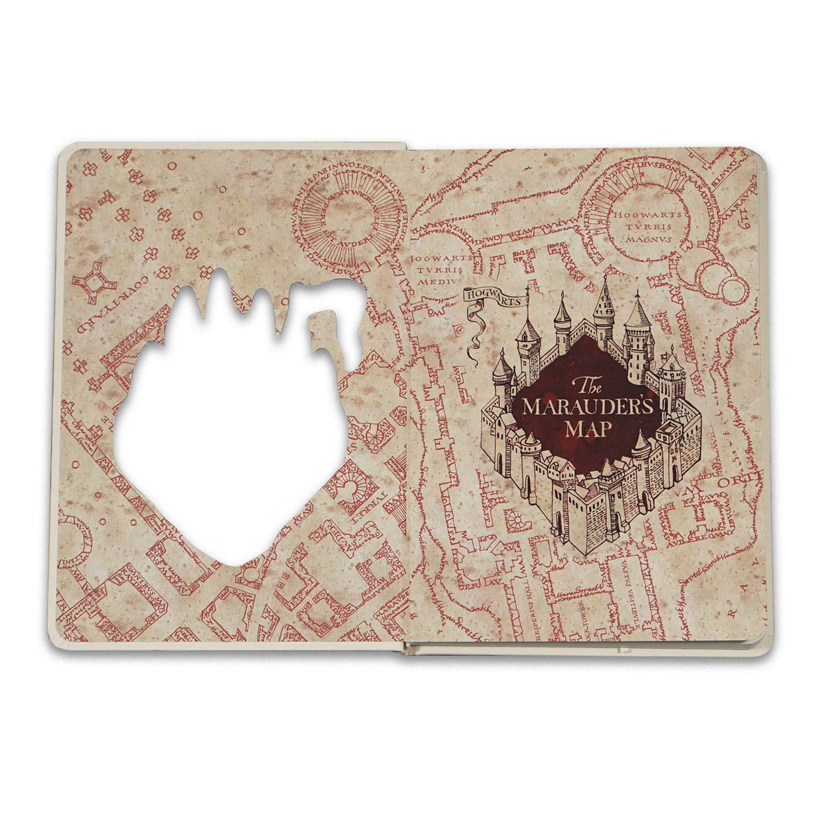 Harry Potter Marauder’s Map A5 Die-Cut Reveal Notebook — supplier product view 2.
