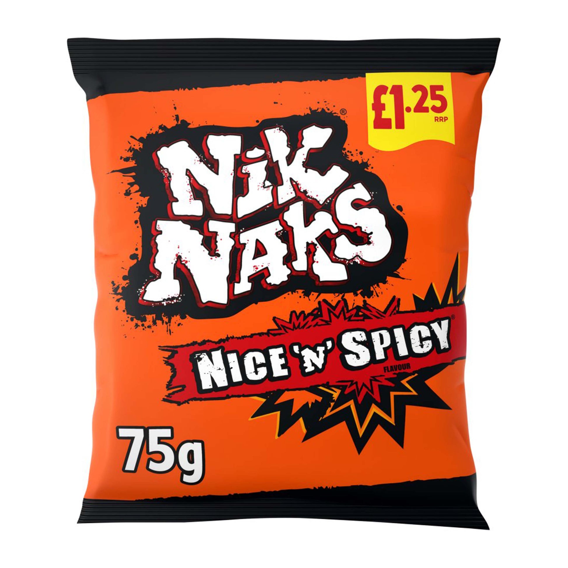 Nik Naks Nice 'N' Spicy Crisps 75g – (£1.25 Bag) - BRITISH SNACKS