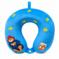 Blue children's travel neck pillow with Paddington Bear design on a white background