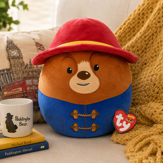 Paddington Bear™ Ty Squishy Beanies Plush Teddy – 14” Soft Cushion Toy