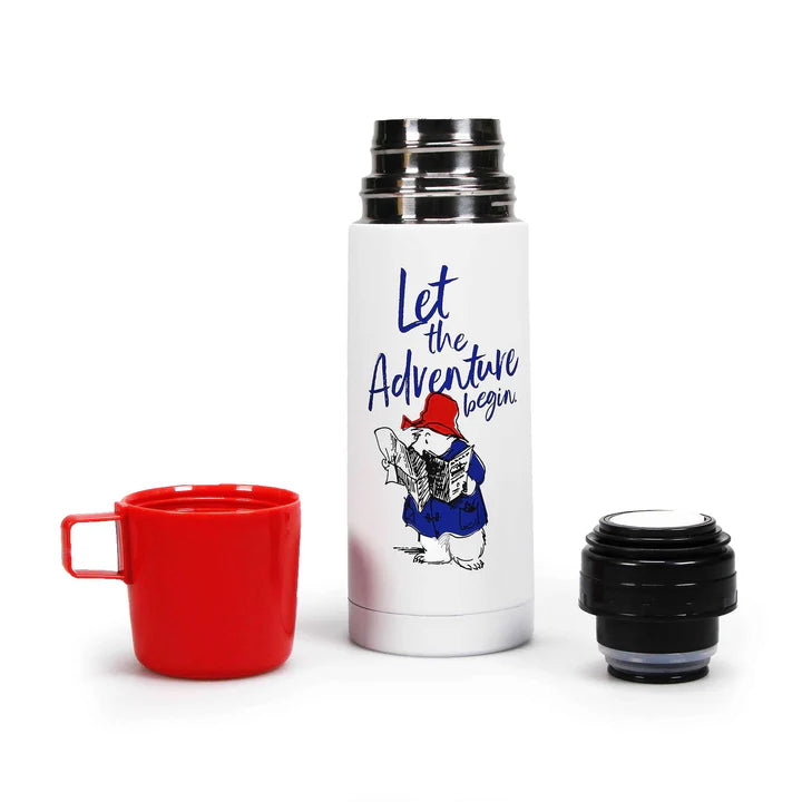 Paddington Bear “Let The Adventure Begin” Thermal Flask – Official Stainless Steel 350ml Travel Bottle