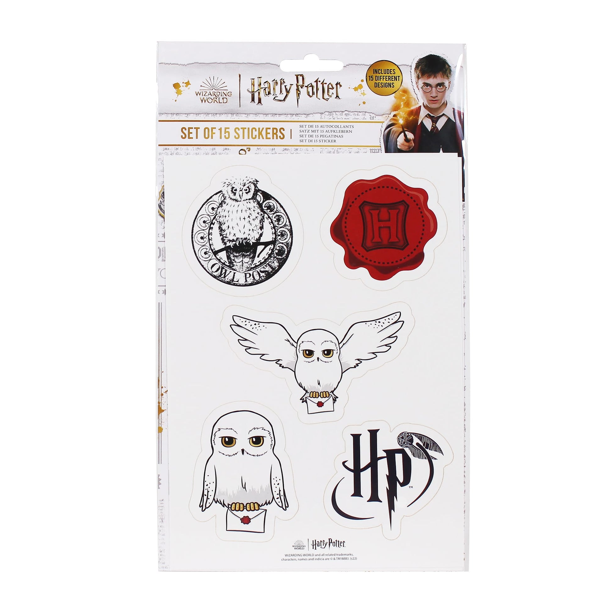 Hedwig & Hogwarts Stickers Sheet - Harry Potter Gifts