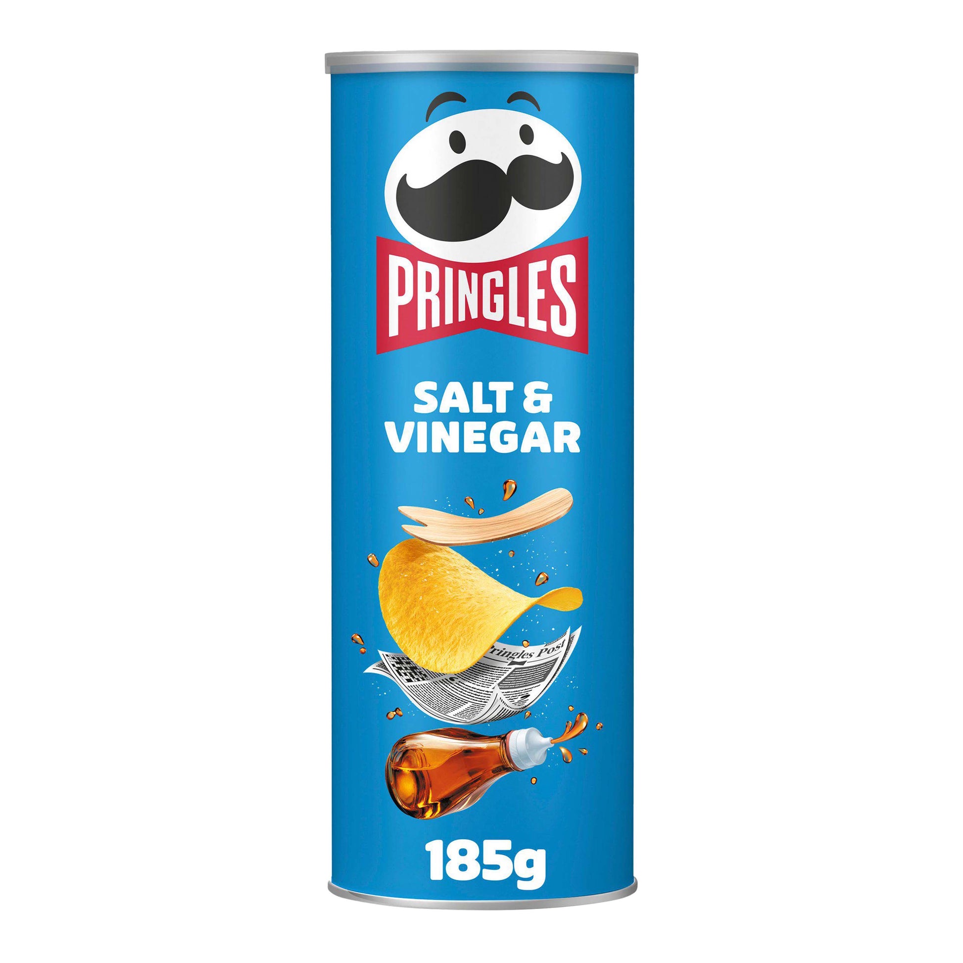 Pringles Salt & Vinegar Sharing Crisps - 185g - British Snacks