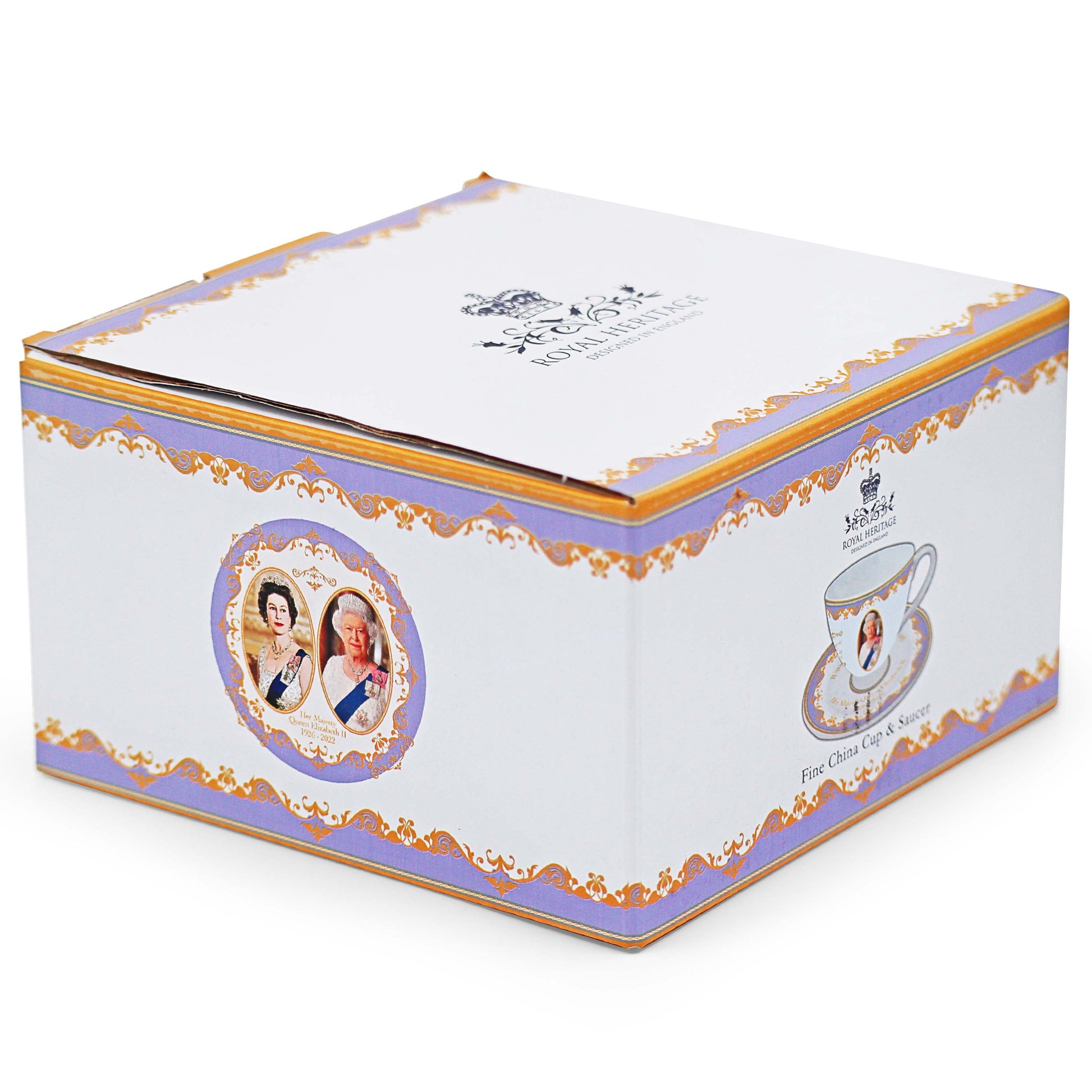 Her Majesty Queen Elizabeth II Commemorative Boxed Teacup & Saucer Set - London Souvenir Gift