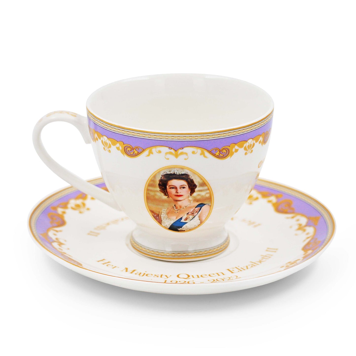 Her Majesty Queen Elizabeth II Commemorative Boxed Teacup & Saucer Set - London Souvenir Gift