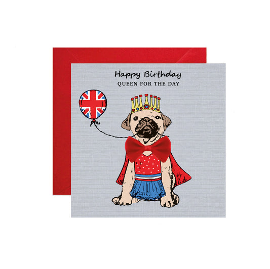 Queen for the Day - Happy Birthday Card - Apple & Clover