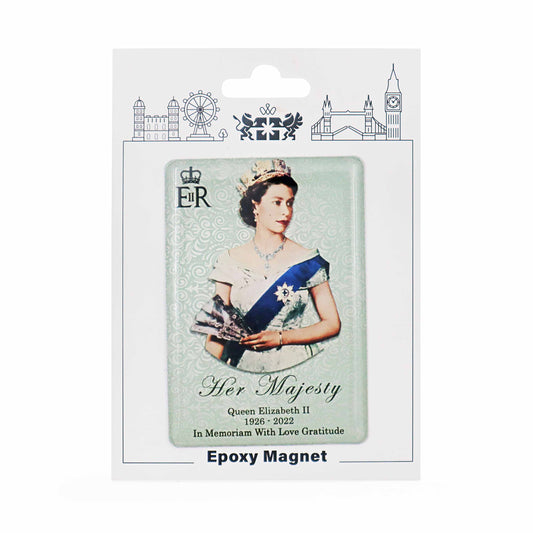 Queen Elizabeth II Epoxy Magnet - Design 2 - London Souvenirs