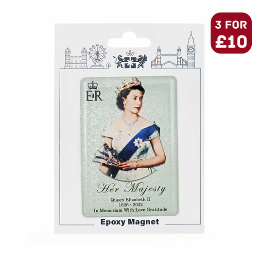 Queen Elizabeth II Epoxy Magnet - Design 2 - Gifts