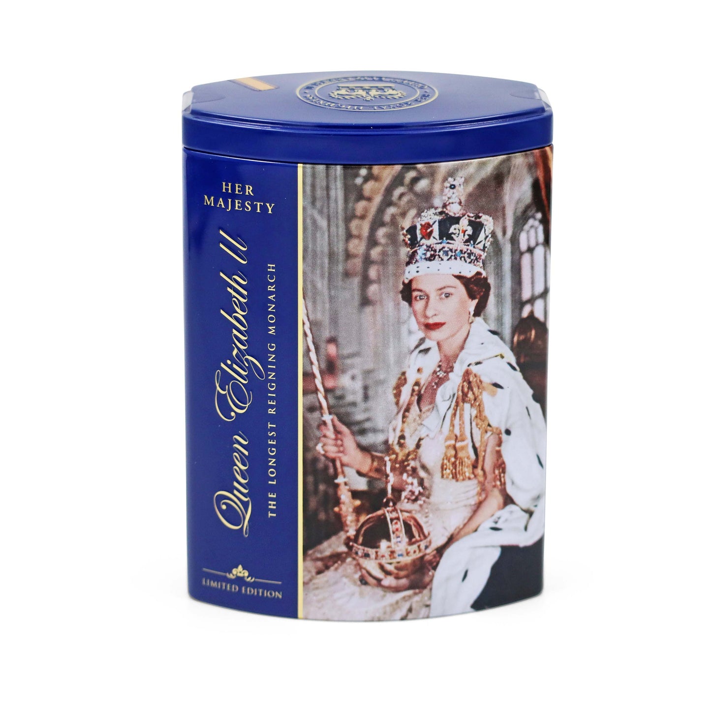 Queens English Breakfast Blue Caddy - 40 Tagged Teabags - British Gifts