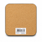 Rear view of the Official Paddington Bear coaster showing the cork backing on a white studio background.
