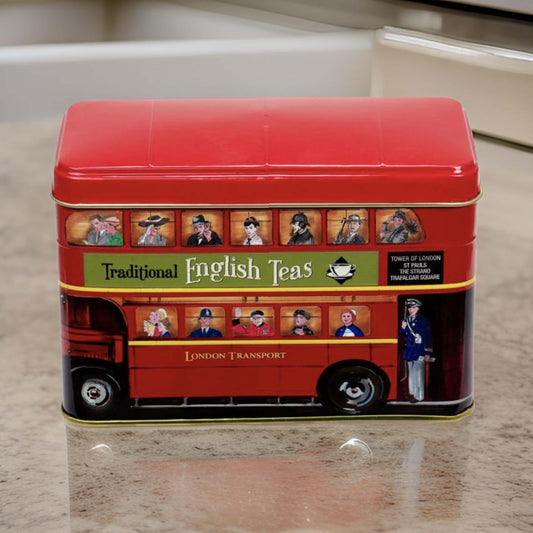 Red London Routemaster Bus Tea Caddy Tin - 25 Teabags - Red Bus Souvenir