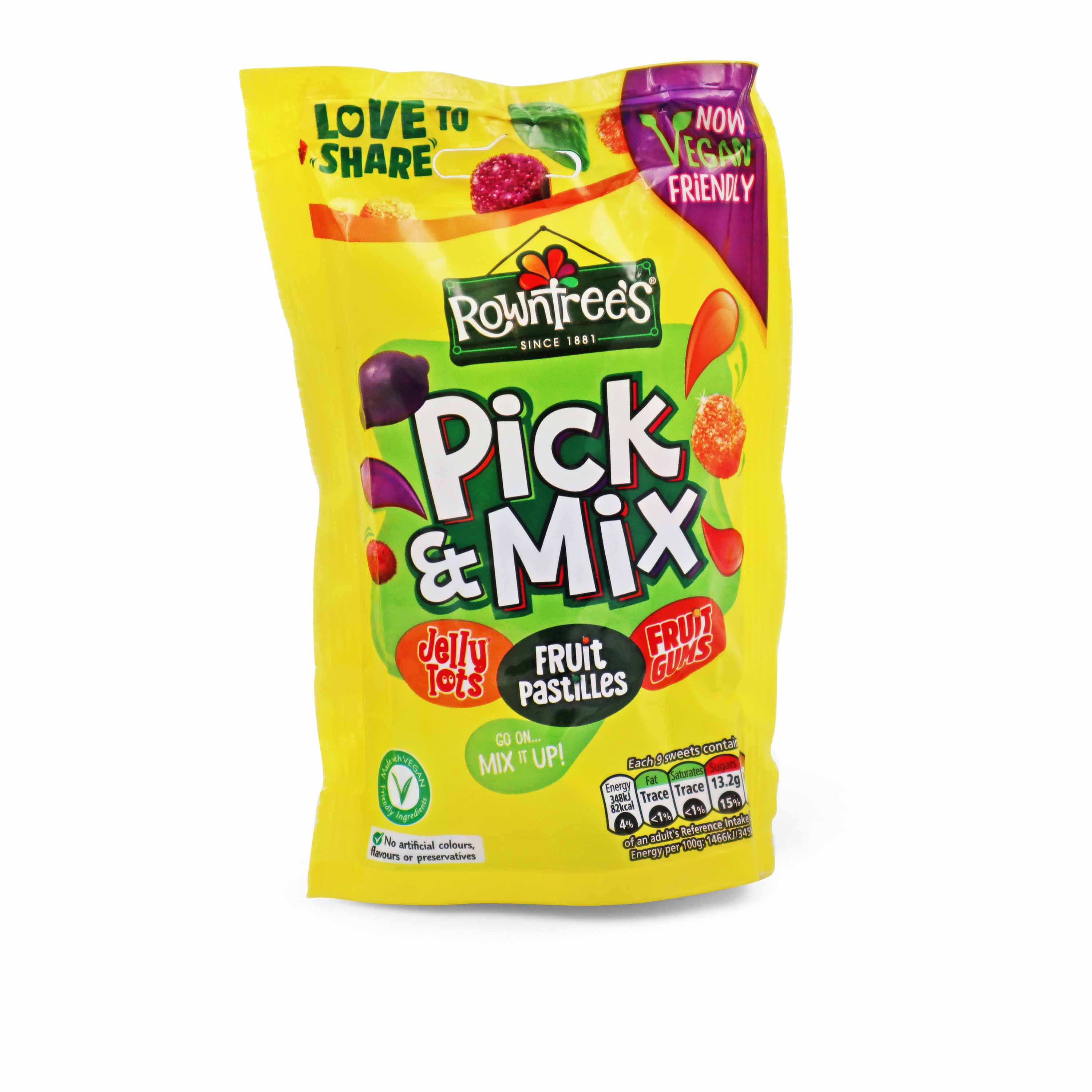 Rowntree's Pick & Mix Vegan Friendly Sweets Sharing Bag 150g