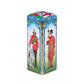 Decorative box with images of people in formal attire on a white background