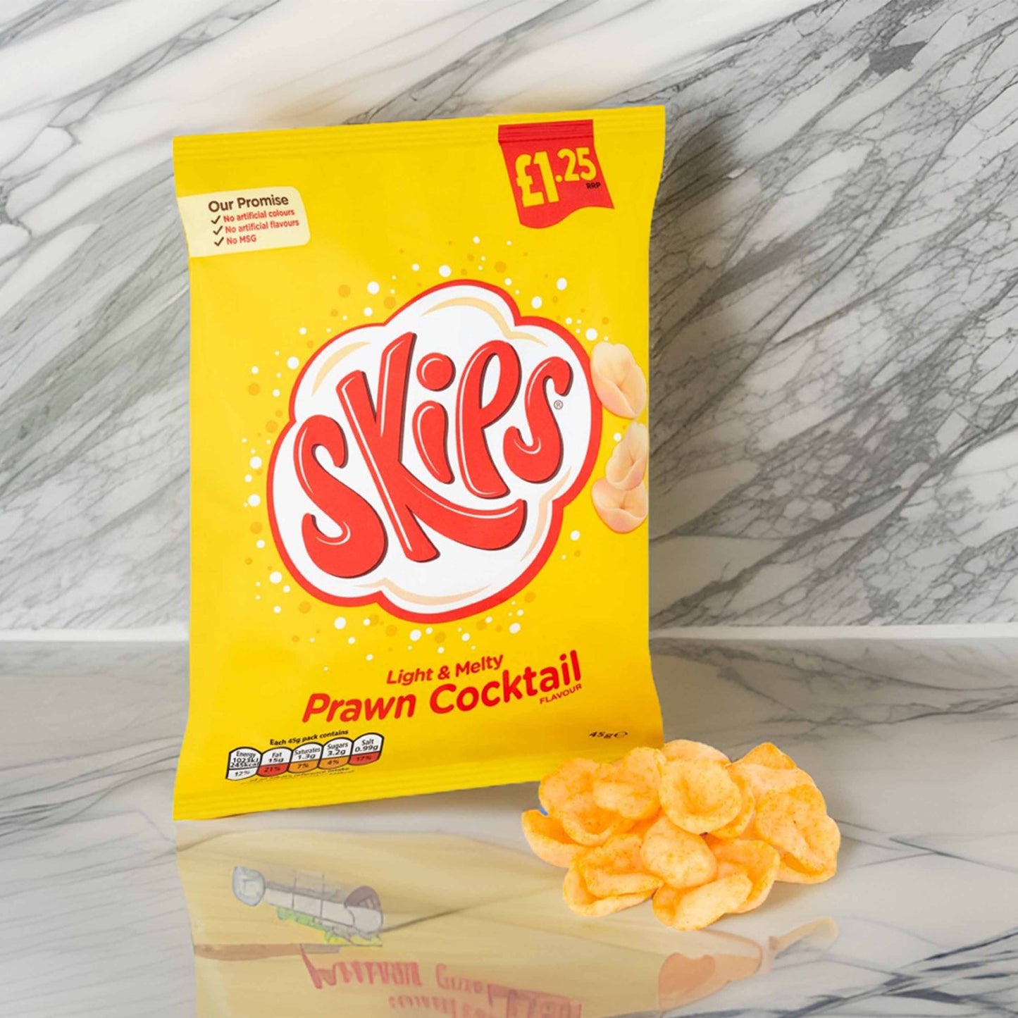 Skips Prawn Cocktail 45g – (£1.25 Bag) - British Crisps