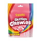 Skittles Chewies Vegan Sweets Fruit Flavoured Pouch Bag - 137g - British Snacks