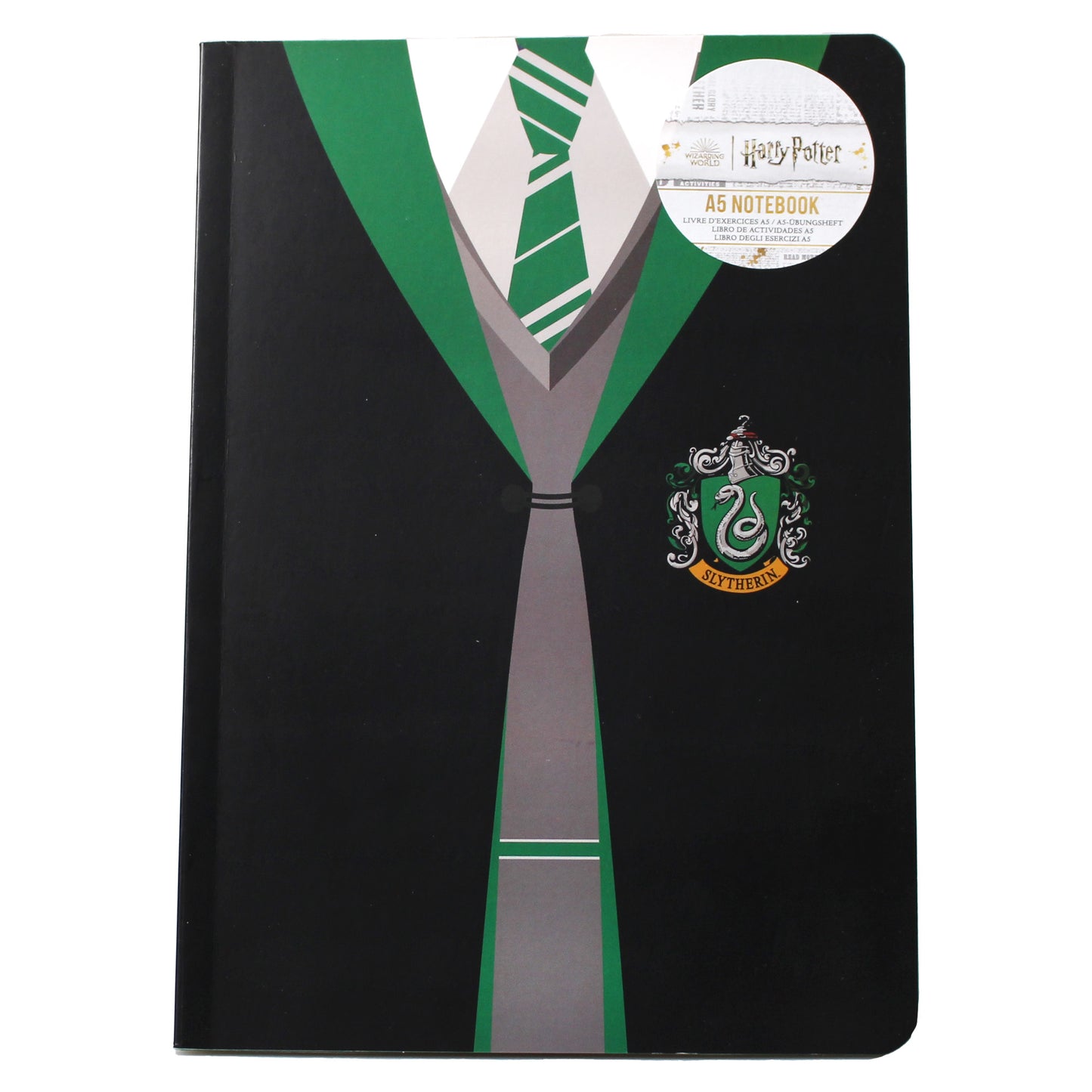 Slytherin Uniform A5 Notebook Soft - Harry Potter Gifts & Merchandise